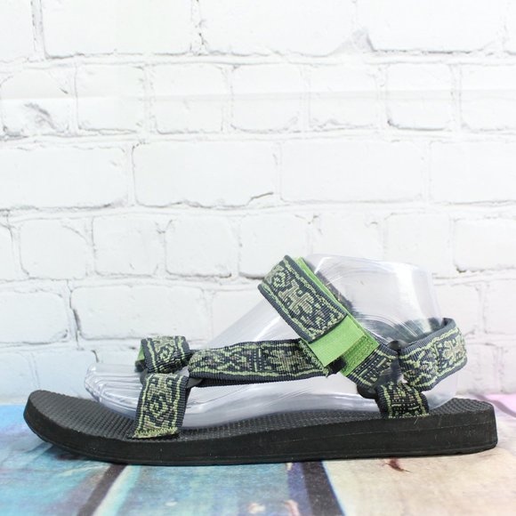 Teva Other - Teva Green Printed Nylon Ankle Strap Sport Outdoor Sandals Size US 8